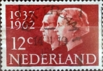 Stamps Netherlands -  Intercambio 0,20 usd 12 cents. 1962