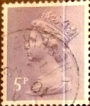 Stamps United Kingdom -  Intercambio 0,20 usd 5 p. 1971