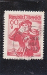 Stamps Austria -  traje regional austriaco