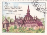 Stamps Laos -  templo budista That Luang