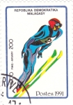 Stamps Madagascar -  salto de esquí
