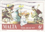 Stamps Malta -  adoración al niño Jesus
