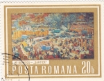 Stamps Romania -  pintura paisaje