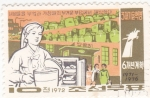Stamps North Korea -  cocinera