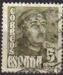 Stamps Spain -  ESPAÑA 1948 1020 Sello General Franco 5c Usado Stamps