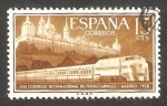 Stamps Spain -  1232 - Tren Talgo y Monasterio de San Lorenzo de El Escorial
