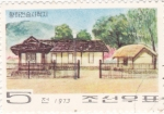 Stamps North Korea -  casas típicas