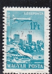 Stamps Hungary -  avión sobrevolando Beirut