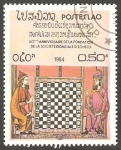 Stamps Laos -  60 Anivº de la Fundación de la Sociedad Mundial de Ajedrecistas