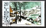 Stamps Liberia -  P. Brueghel : Hunters in the Snow