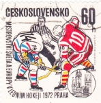 Stamps Czechoslovakia -  hockey Praga-72