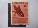 Stamps Venezuela -  O.E.A 1966 - II Conferencia Interamericana de Ministros del Trabajo.