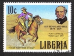 Stamps Liberia -  Rowland Hill