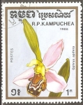 Stamps Cambodia -  Ophrys apifera (Orquidea abeja)