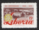 Stamps Liberia -  50 Aniversario de Rotary International