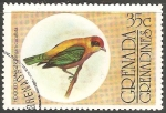 Stamps Grenada -  Hooded tanager-Saíra-de-chapéu-preto