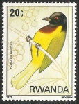 Stamps Rwanda -  Ploceus alienus-Extraño tejedora