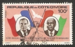 Stamps Ivory Coast -  Visita del Presidente Francois Mitterrand