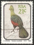 Stamps South Africa -  Tauraco corythaix-