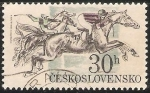 Stamps Czechoslovakia -  Corrida de caballos