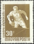 Stamps Hungary -  Campeonato de Europa de Tenis de Mesa