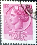 Stamps Italy -  Intercambio 0,20 usd 40 l. 1968