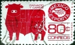 Stamps Mexico -  Intercambio 0,20 usd 80 cent. 1976