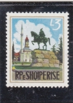 Stamps Albania -  estatua