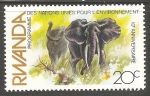 Stamps Rwanda -  Programa Ambiental de las Naciones Unidas -elefantes