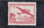 Stamps Chile -  avión bimotor