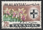 Stamps Malaysia -  Escudo de armas y flor