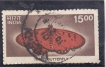 Stamps India -  mariposa- 