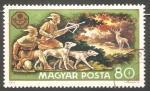 Stamps Hungary -  Deer hunt-Cacería de venados 