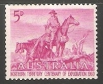 Stamps Australia -  Painting by Daryl Lindsay 