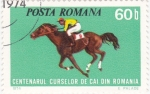 Stamps Romania -  centenario carreras de caballos en Rumania