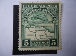 Stamps Venezuela -  E.E.U.U. de Venezuela - Mapa.