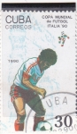 Stamps Cuba -  Mundial de futbol Italia-90