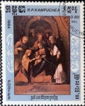 Stamps Cambodia -  Intercambio 0,20 usd 80 cent. 1984