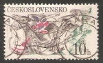 Stamps Czechoslovakia -  Gran carrera de obstáculos de Pardubice