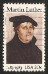 Stamps United States -  Martín Lutero