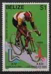 Stamps Belize -  XIII  JUEGOS  OLÍMPICOS  DE  INVIERNO  LAKE  PLACID  1980.  CICLISMO.