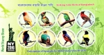 Stamps Bangladesh -   Llamativos pájaros del color de Bangladesh