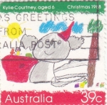 Stamps Australia -  dibujo infantil-Christmas 1988