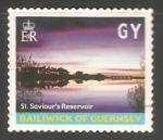 Stamps United Kingdom -  Guernsey - St. Saviours reservoir