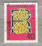 Stamps Germany -  1973 Milenario de la muerte de Roswitha von Gandersheim, 935-973. Poetisa.