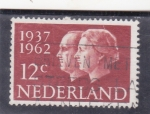 Stamps Netherlands -  25 aniversario boda real 1937-1962