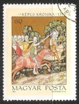 Stamps Hungary -  Aba Sámuel pursuing King Peter Orseolo