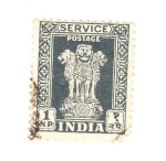 Stamps India -  Columna de Asoka / Valor en naye paisa