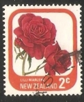 Stamps New Zealand -  Rose 