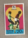 Stamps North Korea -  Historia copa mundial Fútbol